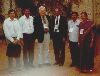 Dr. John Yohe (center) with representatives from ICRISAT/India