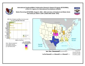 2001 Area of Sorghum and Maize Harvested per State (ERS data)