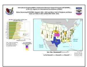 2001Mean Yield of Sorghum and Maize per State (ERS data)